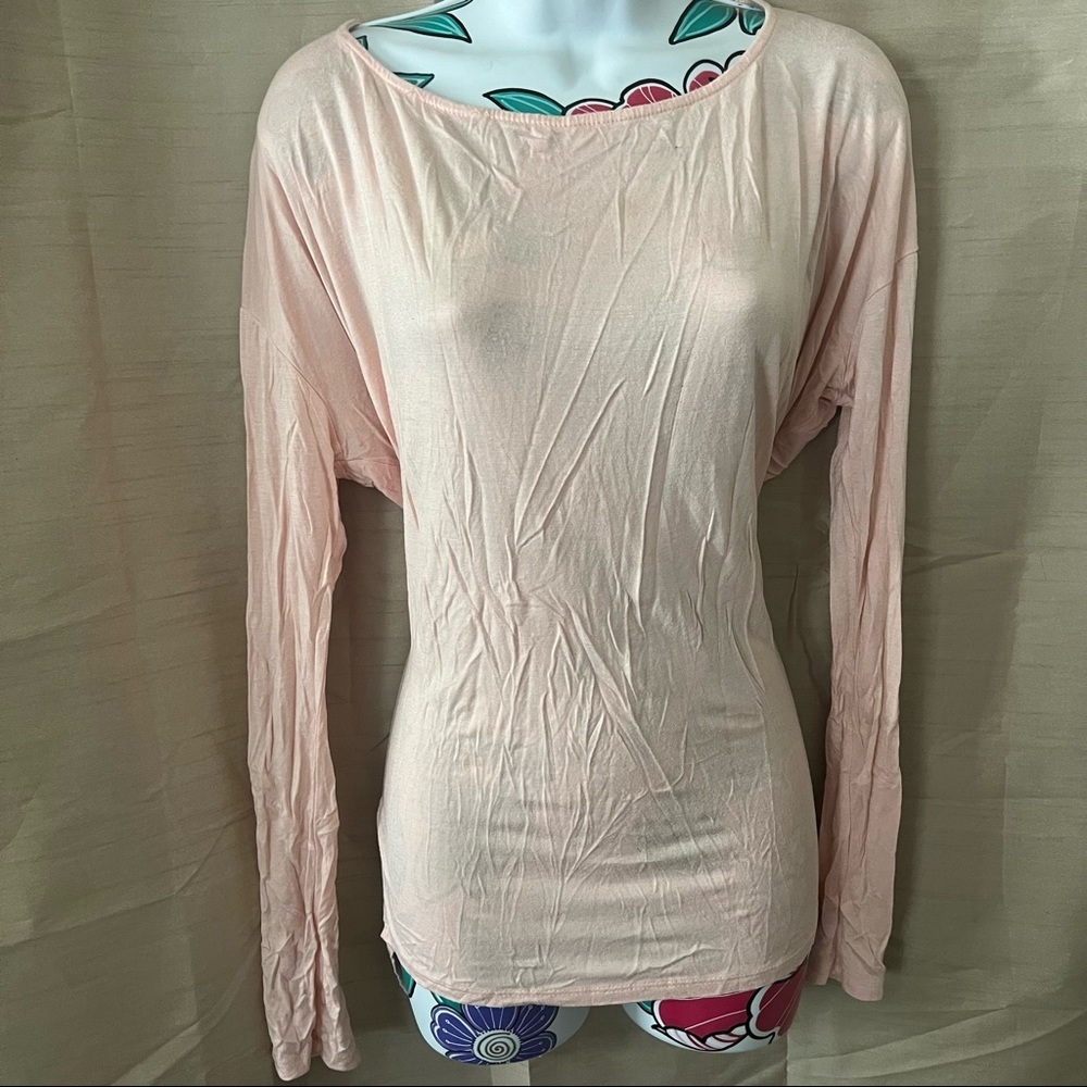 Francescas Collections Blush Pink Long Sleeve Shirt